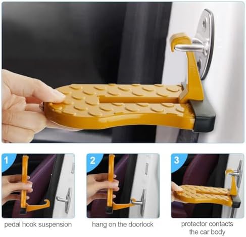2 Pack Car Door Step with Glass Breaker Safety Hammer & Roof Rack Access - Image 4