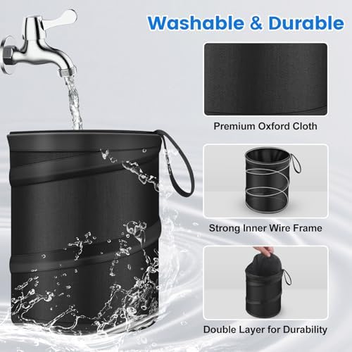 2 Pack Car Trash Can, Mini Pop-Up Car Garbage Can - Image 4
