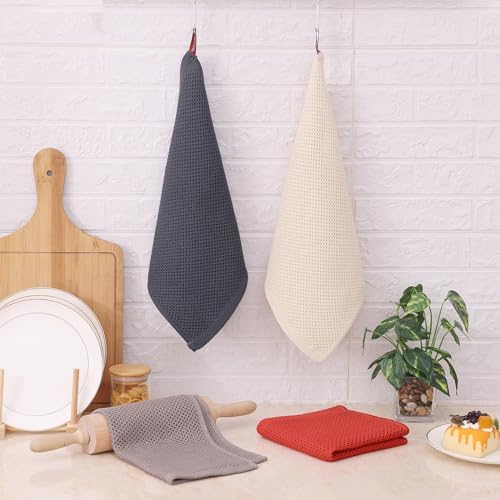 Kitinjoy 100% Cotton Waffle 12-Pack Kitchen Towels - Image 5