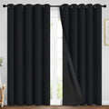 Yakamok Black 100% Blackout Curtains 84 Inches Long by Yakamok