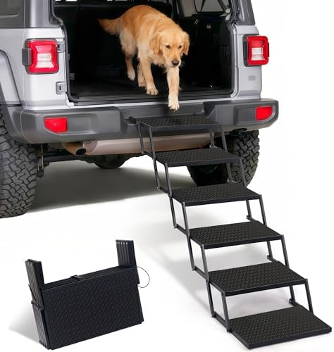 Foldable Dog Steps for High SUV Truck by Heeyoo