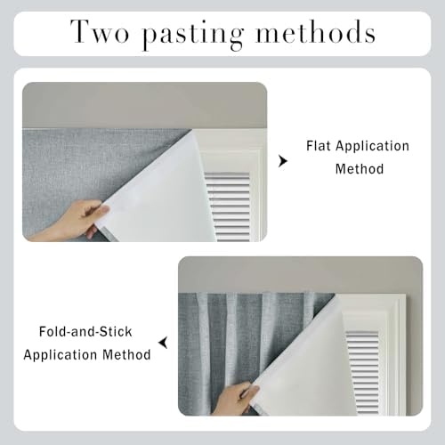 100% Blackout Self Adhesive Curtains, Fabric Temporary Window Coverings Easy to - Image 5