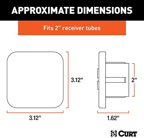 CURT 22272 Rubber Hitch Cover for 2" x 2" Square Receiver Tube - Image 2