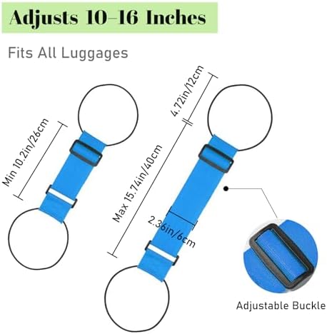 2 Pack Multi Use Strong Adjustable Luggage Connector Straps - Image 2