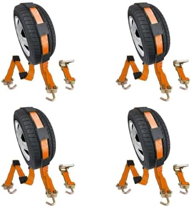 Mytee Products 4 Pack 2" x9' Over The Wheel Tire Straps w/Ratchet, Swivel J by MyteeProducts