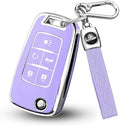 for Chevy Key Fob Cover, Premium Soft TPU Full Protection Key Cover by HEKBRYN