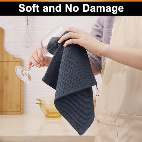 Homaxy 100% Cotton Waffle Weave Dish Cloths, 12 Pack - Image 4