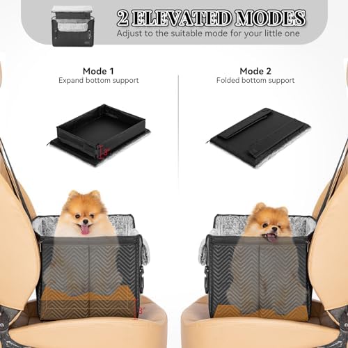 PETSFIT Small Dog Car Seat, Waterproof PU Leather Dog Carseat - Image 4