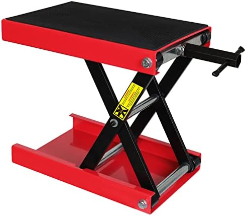Torin ATRM01101B Portable Steel Motorcycle Lift Scissor Jack: Wide Deck Hoist by Torin