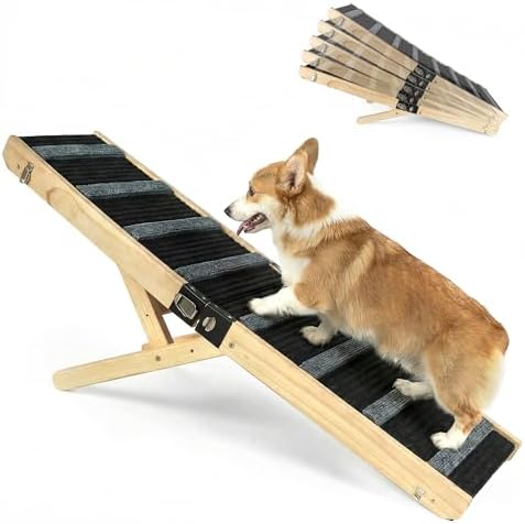 MTERSN Foldable Dog Ramp for Bed, Support Up to 200lbs by MTERSN