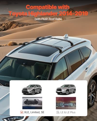 VEVOR Cross Bars Roof Racks, 165lbs Capacity, Compatible - Image 2