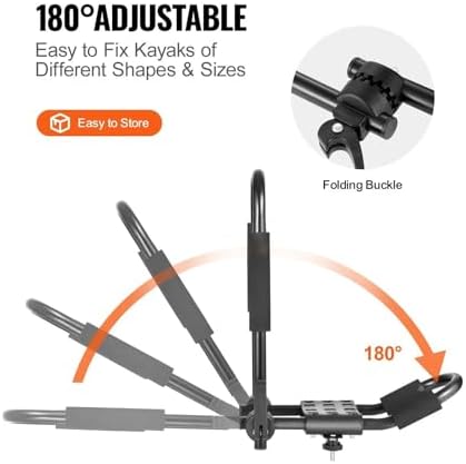 1-Pair J-Bar Kayak Rack – Soft Top Mount - Image 3