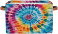 AUUXVA Storage Basket Abstract Swirl Tie Dye Pattern Storage Cube Box Durable by AUUXVA