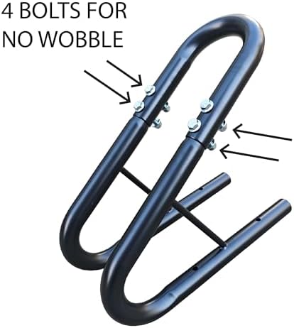 4 Bolt No Wobble Heavy Duty Wheel Chock Motorcycle Dirt Bike Wheel Chock 3.5'' - Image 2