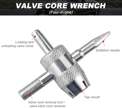 DXNQ 4PCS 4-Way Valve Core Tool Tire Valve Tools, 4-in-1 Tyre Valve Core Tool - Image 3