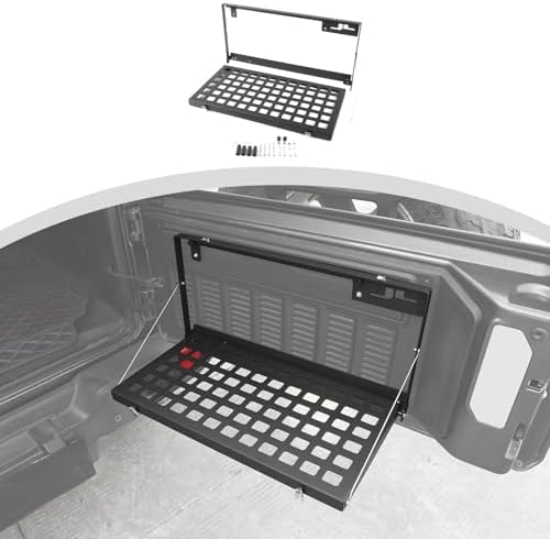 CheroCar for Jeep JL Tailgate Table Rear Foldable Cargo Shelf Aluminum Alloy by CheroCar