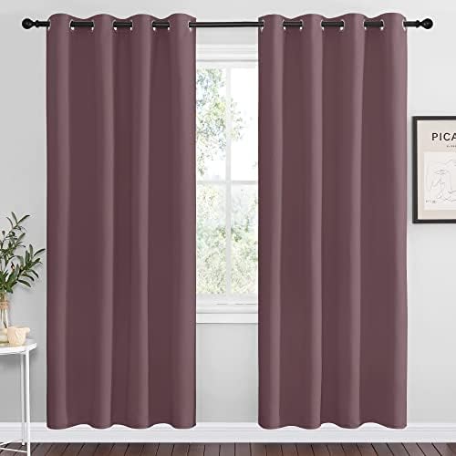NICETOWN Dry Rose Blackout Curtains 78" Long by NICETOWN