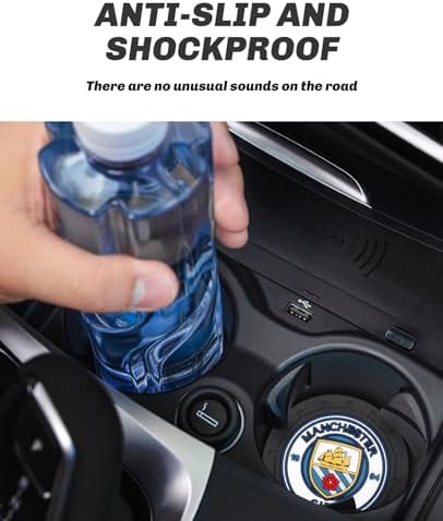 Cup Holder Insert Coaster for Manchester City UEFA Fans, Anti Slip Car Cup - Image 2