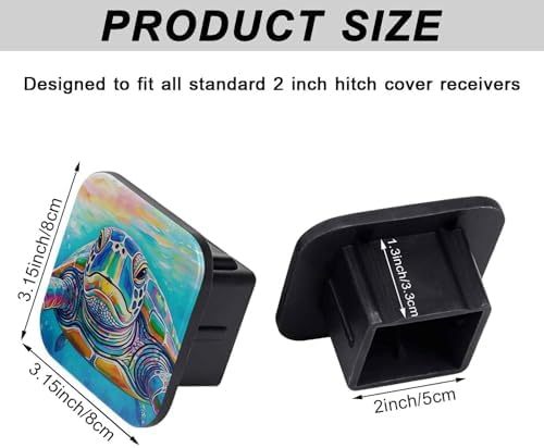 Trailer Hitch Cover 2 Inch Square Receiver Hitch Cover Rubber Tube Plug - Image 2