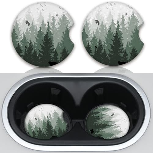 Car Coasters for Cup Holders, Cute Car Interior Accessories for Women Men by Unknown