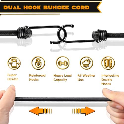 Vicsamer 4 PCS Bungee Cords - Image 4