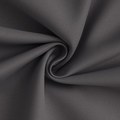 Yakamok Charcoal Grey 100% Blackout Curtains 63 Inches Long 50" Wide 2 Panel - Image 3