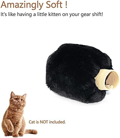 Black Plush Auto Car Handbrake Cover Sleeve Gear Sets Automotive Car Gear Suit - Image 3