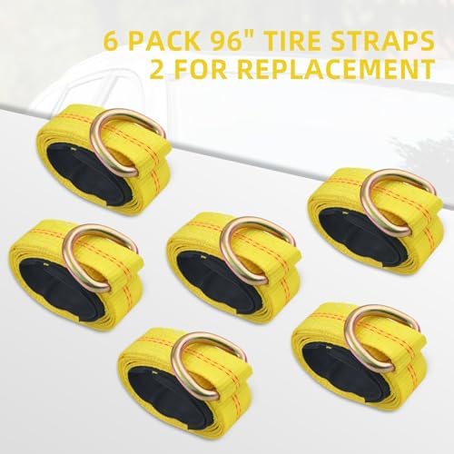 Trekassy Car Tie Down Straps for Trailers Include Ratchets - Image 2