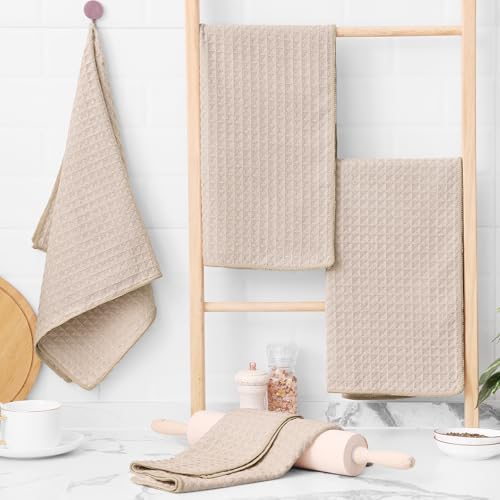 Homaxy Microfiber Waffle Weave Kitchen Towels, 6 Pack - Image 5