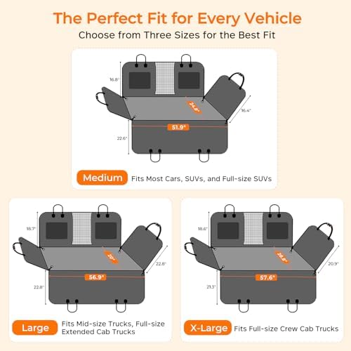 URPOWER PU Leather Dog Back Seat Extender - Image 6