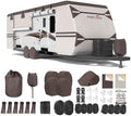 Camper Covers 30-33 with Roof Top AC 9 Layers Travel Trailer Cover by Unknown