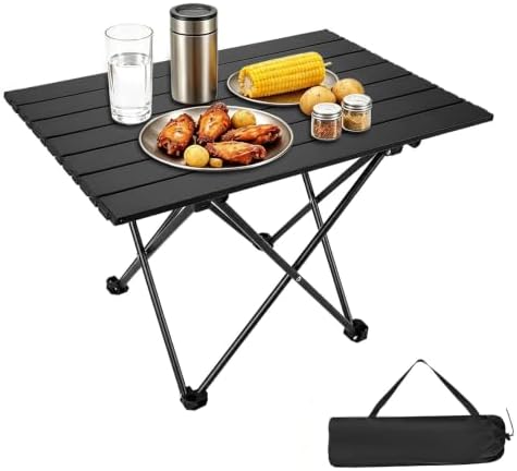 Folding Small Camping Table, Portable Aluminum Camp Table by Unknown