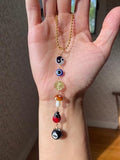 Evil Eye Car Hanging Charm, Rear View Mirror Accessories, Boho Mushroom Decor by AGROMUSK