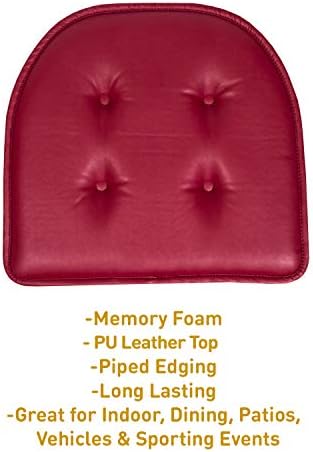 Sweet Home Collection Chair Cushion Memory Foam Pads Tufted Slip Non Skid - Image 3