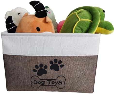 Dog Toy Basket Collapsible Dog Toy Box Foldable Dog Toy Bin - Image 2