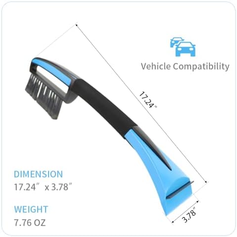 Snow Brush with Ice Scrapers for Car Windshield, Car Brush with Foam Grip - Image 2