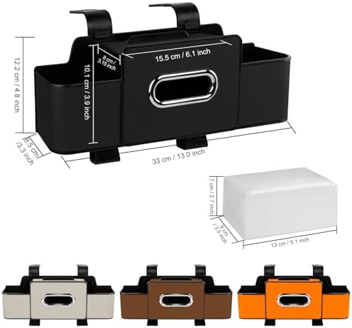 Car Back Seat Organizer with Tissue and Storage Hook - Image 2