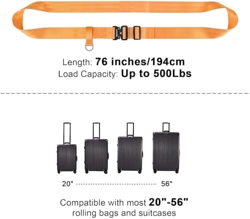 Vigorport Travel Belt, Luggage Strap Convert Carry-on Luggage into Airport - Image 3