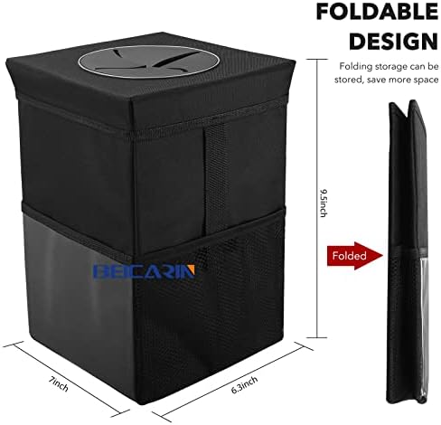 Beicarin Car Trash Can with Lid - Image 4