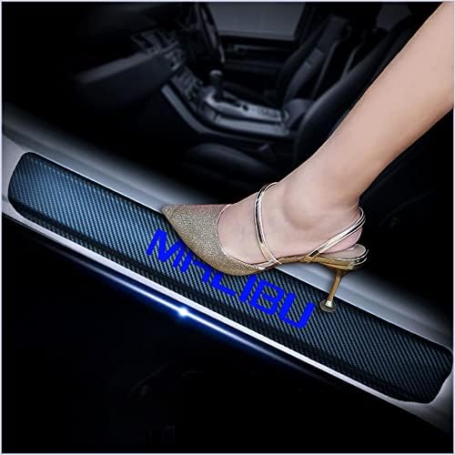 4Pcs Car Door Sill Protector for Chevy Malibu, Carbon Fiber Anti-Scratch Guard by Unknown
