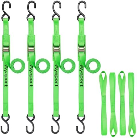 Ayaport Cam Buckle Tie Down Straps 6 feet, 4 Pack by Ayaport