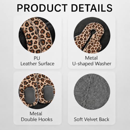 Cute Leopard Car Seat Back Storage Headrest Hooks - Image 3