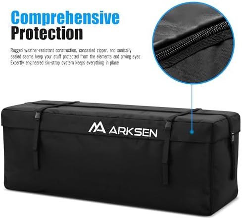 ARKSEN 58'' x 20.5'' x 24'' Waterproof Cargo Carrier Bag, Soft Sided Weather - Image 4