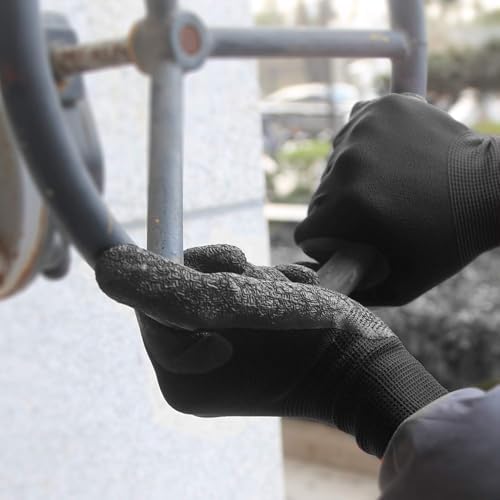 Evridwear Crinkle Latex Rubber Hand Coated Safety Work Gloves - Image 5