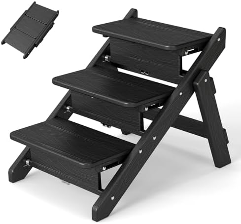 GREENVINES Foldable Dog Stairs & Steps, 2-in-1 HDPE Pet Ramp by GreenVines