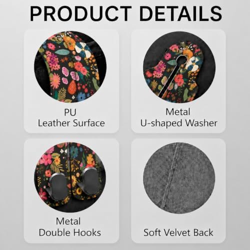 Cute Floral Car Seat Back Storage Headrest Hooks - Image 3