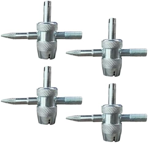 4PCS 4-Way Tire Valve Core Removal Tool 4-in-1 Universal Valve Wrench by Unknown