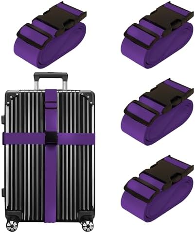 Chelmon Luggage Straps for Suitcases TSA Approved Travel Essentials 4 Pack by Chelmon
