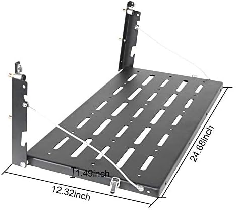 Hooke Road JK Wrangler Tailgate Table Metal Storage Rack Foldable Cargo Shelf - Image 2