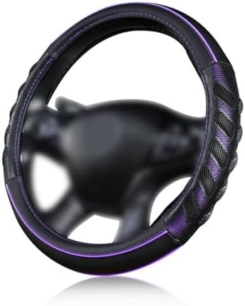 Flying Banner car Steering Wheel Cover Faux Leather Massage Universal fit 3D by FlyingBanner